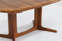Vintage Danish Oval Extendable Dining Table Solid Teak Glostrup