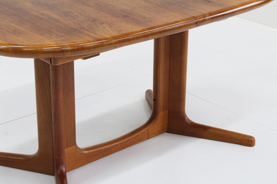 Image 1 of Tavolo da pranzo ovale allungabile vintage danese in teak massello Glostrup 