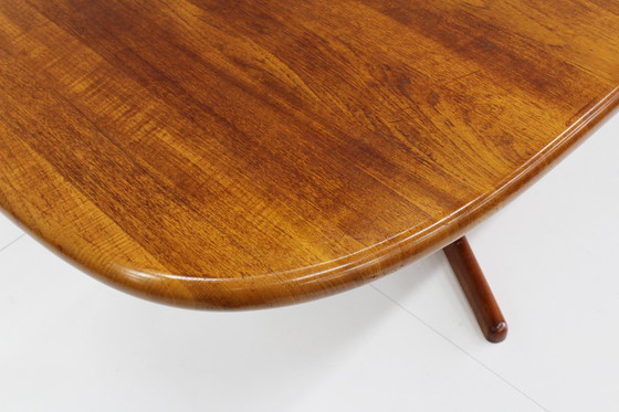 Image 1 of Tavolo da pranzo ovale allungabile vintage danese in teak massello Glostrup 