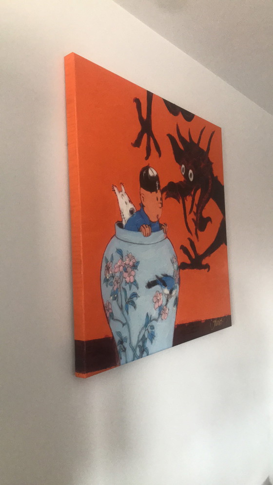 Image 1 of Le Lotus Bleu Tintin, Donkersloot