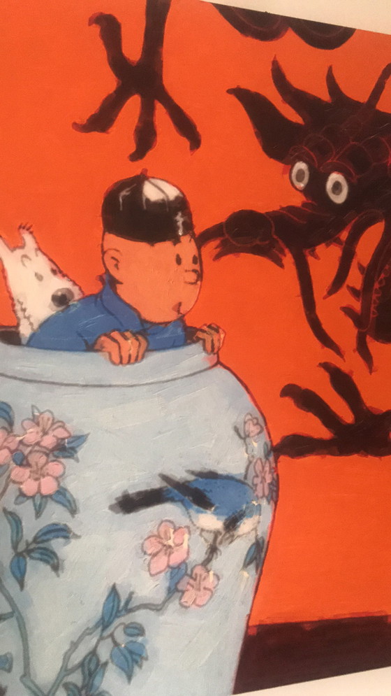 Image 1 of Le Lotus Bleu Tintin, Donkersloot