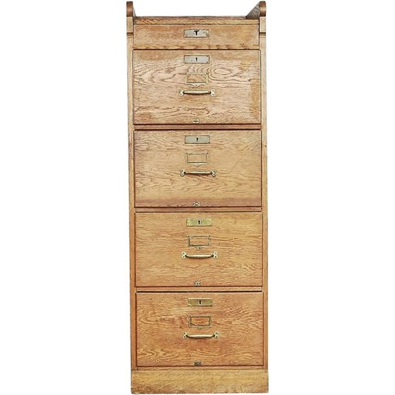 Image 1 of Vintage oakwood chest of drawers, England 1930