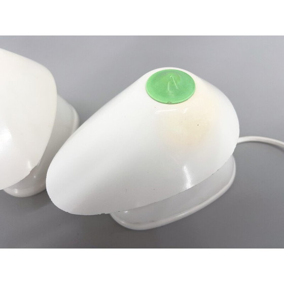 Image 1 of Pair of vintage white bakelite table lamps, Czechoslovakia 1960