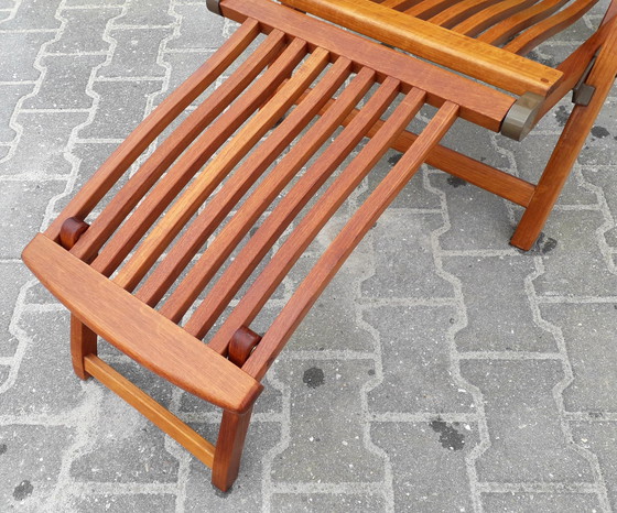 Image 1 of Teak & Garden teak deck chair/lounger, folding