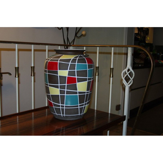 Image 1 of Vaso vintage in ceramica colorata di Scheurich, Germania, 1950