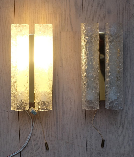 Image 1 of 2 wall lights Doria ice glass glass tubes Uk2Raeb