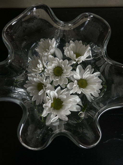 Glass vase asymmetrical