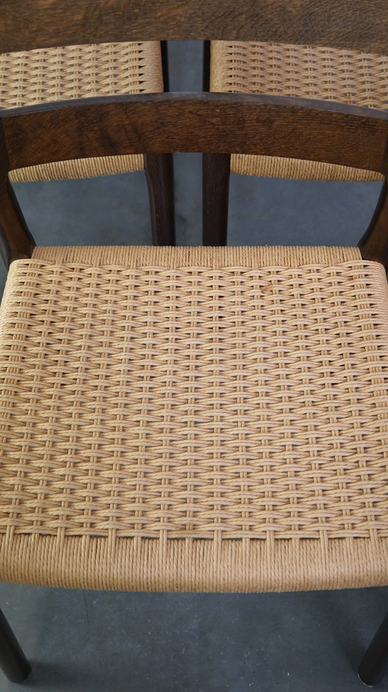 Image 1 of 8 x Vintage Niels Otto Møller Danish design dining chair model no. 84