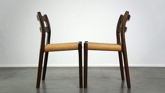 Image 1 of 8 x Vintage Niels Otto Møller Danish design dining chair model no. 84