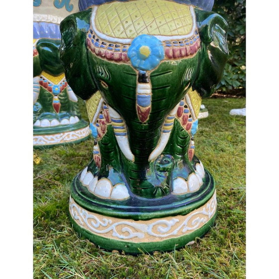 Image 1 of Vintage multicolored garden set with elephants, 1960-1970s