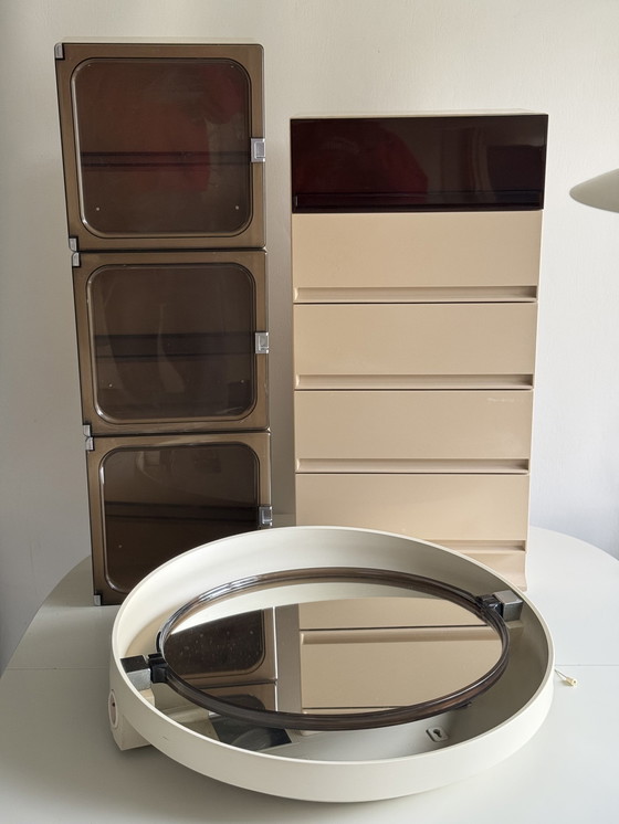Image 1 of 5 Piece Alibert Mirror And Cabinets