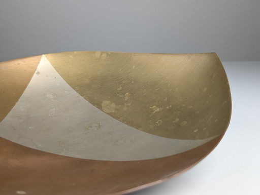 Fish-Shaped Centerpiece, Copper And Brass With Mixed Metals, E. Cabello, 1960S