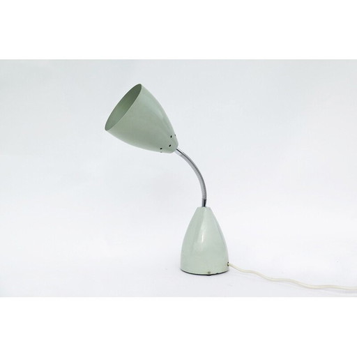 Vintage white metal table lamp by Max Bill, 1960