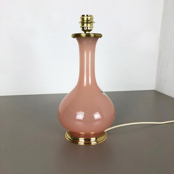 Image 1 of Vintage opaline Murano glass table lamp by Cenedese Vetri, 1960s