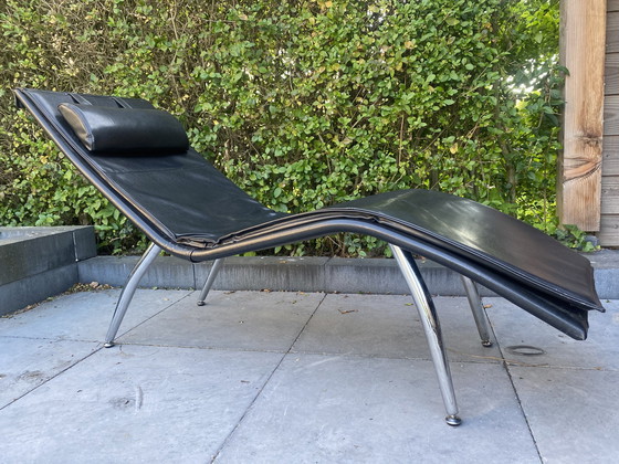 Image 1 of Chaise longue en cuir vintage