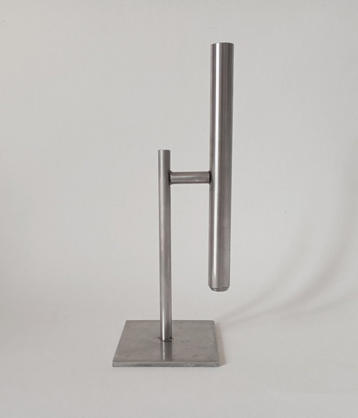 Post-Modern-Constructivist Steel Design Vase C. 1990