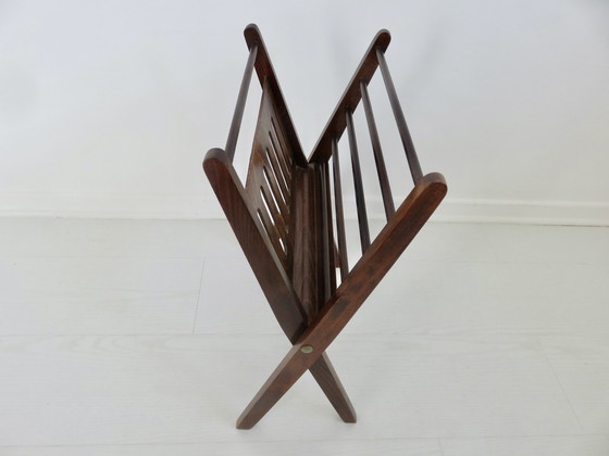 Image 1 of Scandinavian magazine rack by Nevco Yugoslavia