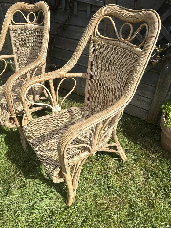 Image 1 of Duo Of Wicker Armchairs