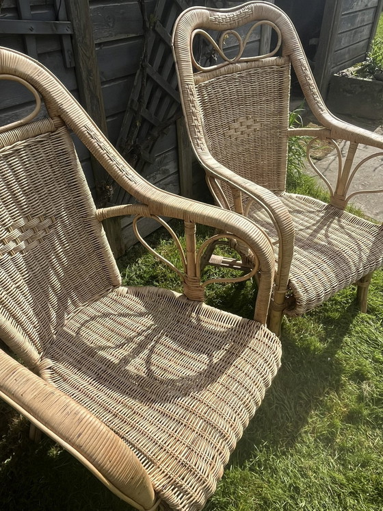 Image 1 of Duo Of Wicker Armchairs