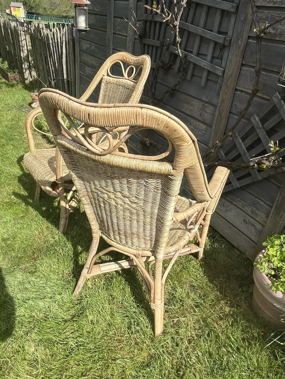 Image 1 of Duo Of Wicker Armchairs