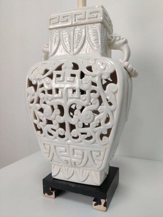 Image 1 of Lamp In Reticulated Ceramic By Nardini Studio