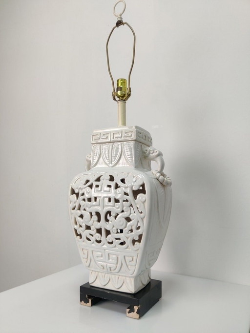 Lamp In Reticulated Ceramic By Nardini Studio