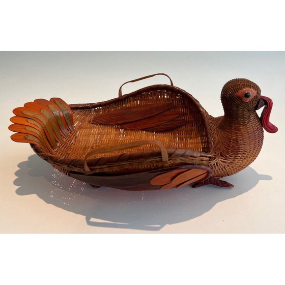 Image 1 of Vintage rattan pocket turkey, France 1950