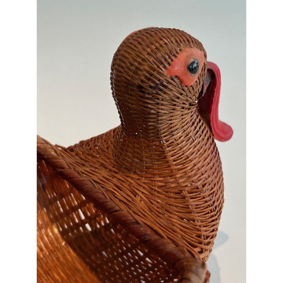 Image 1 of Vintage rattan pocket turkey, France 1950