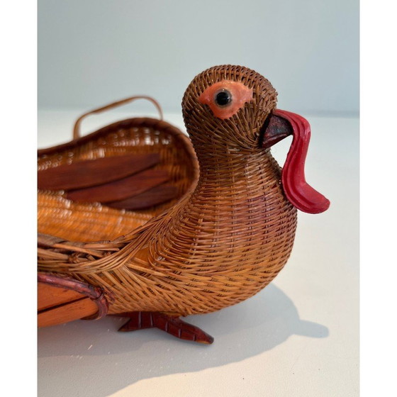 Image 1 of Vintage rattan pocket turkey, France 1950