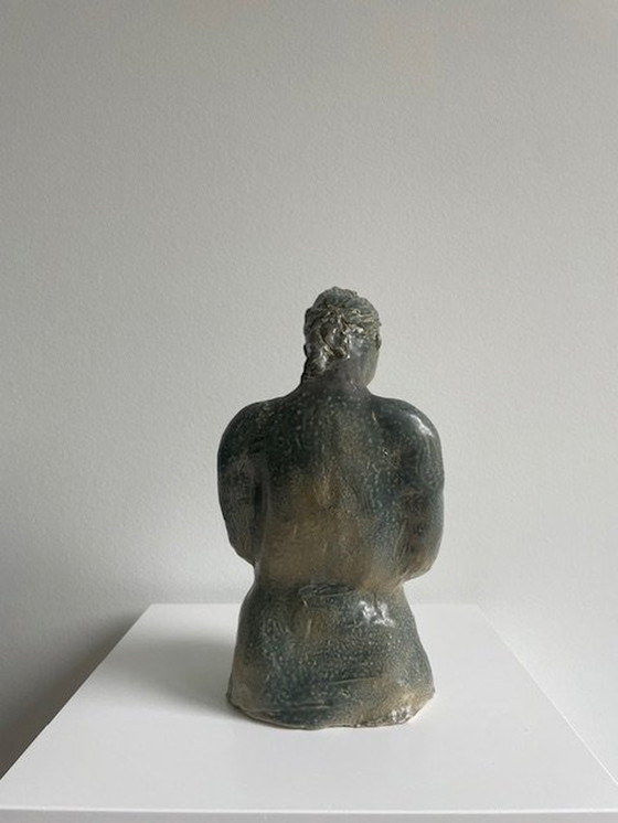 Image 1 of Statue Woman Figure Impressionistic Modelled, Glazed