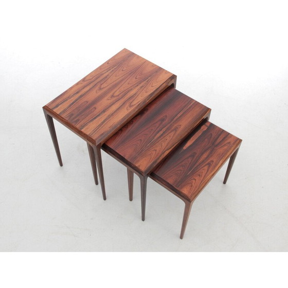 Image 1 of Scandinavian vintage nesting tables in Rio rosewood by Johannes Andersen
