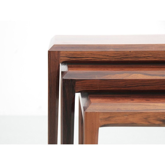 Image 1 of Scandinavian vintage nesting tables in Rio rosewood by Johannes Andersen