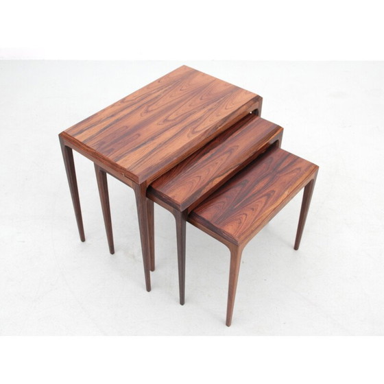 Image 1 of Scandinavian vintage nesting tables in Rio rosewood by Johannes Andersen