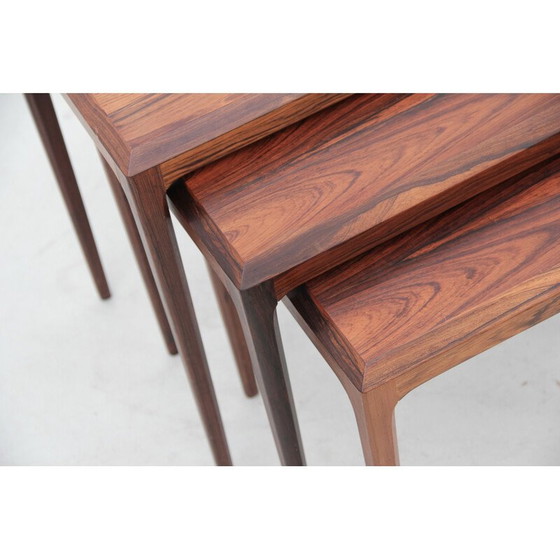 Image 1 of Scandinavian vintage nesting tables in Rio rosewood by Johannes Andersen