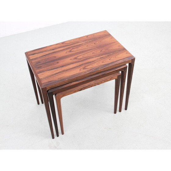 Image 1 of Scandinavian vintage nesting tables in Rio rosewood by Johannes Andersen