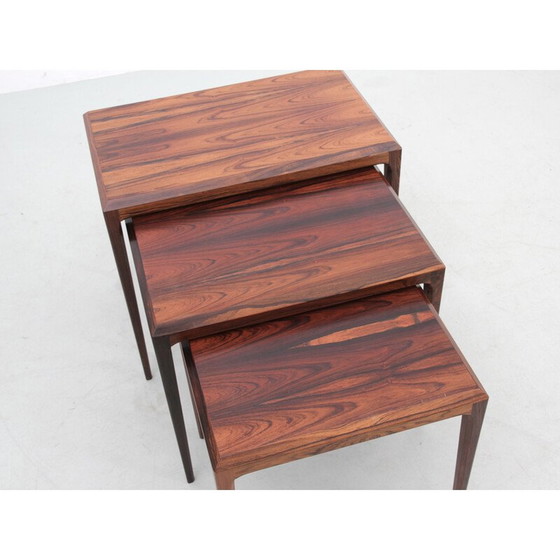 Image 1 of Scandinavian vintage nesting tables in Rio rosewood by Johannes Andersen