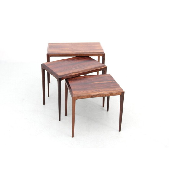 Image 1 of Scandinavian vintage nesting tables in Rio rosewood by Johannes Andersen