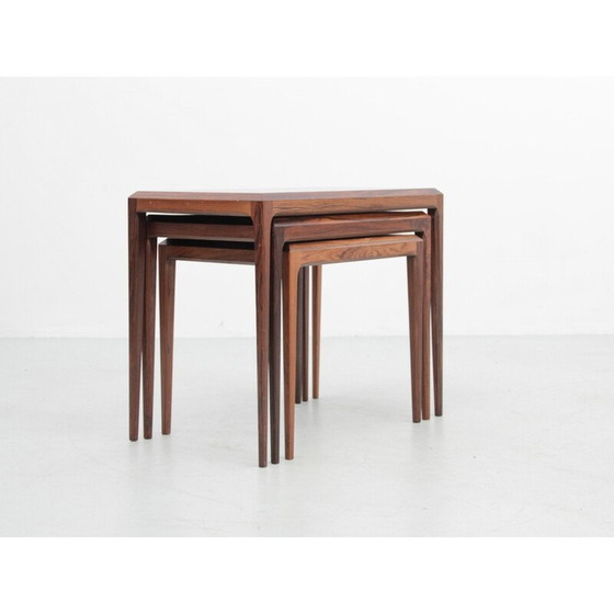 Image 1 of Scandinavian vintage nesting tables in Rio rosewood by Johannes Andersen