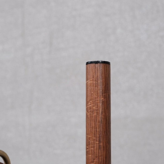 Image 1 of Vintage brass and teak floor lamp, France 1970