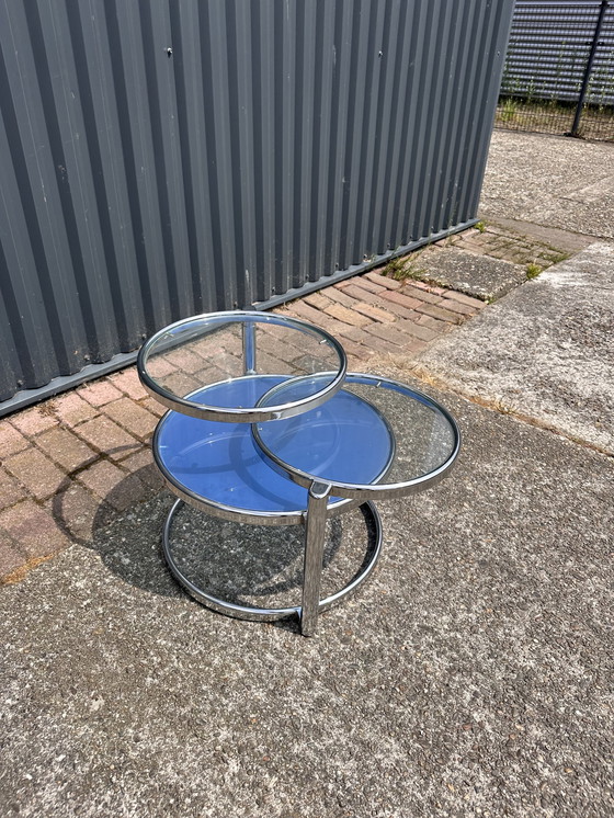 Image 1 of Table basse en verre vintage table d'appoint