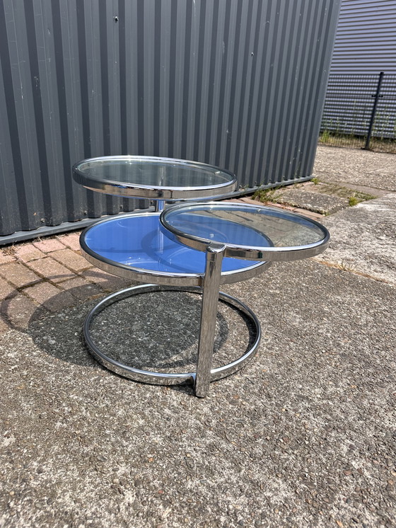 Image 1 of Table basse en verre vintage table d'appoint