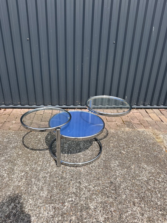 Image 1 of Table basse en verre vintage table d'appoint