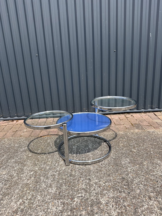 Image 1 of Table basse en verre vintage table d'appoint