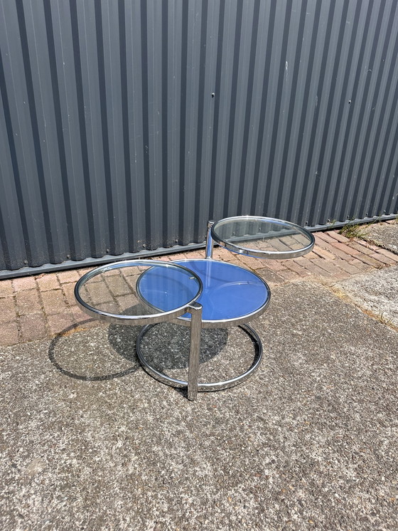 Image 1 of Table basse en verre vintage table d'appoint