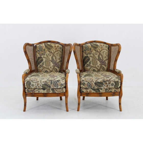 Image 1 of Pair of vintage rattan armchairs, Italy 1960s