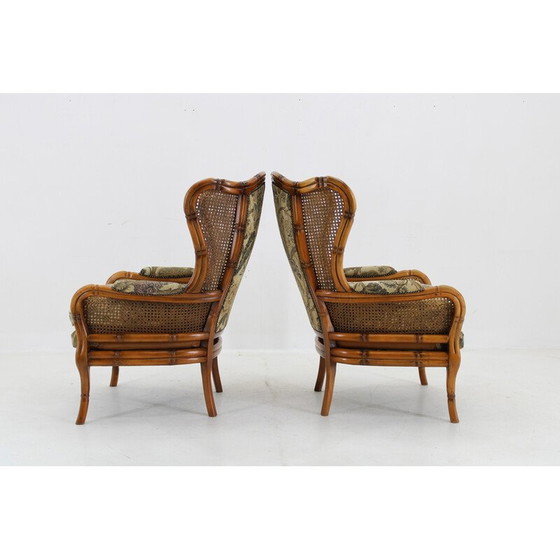 Image 1 of Pair of vintage rattan armchairs, Italy 1960s