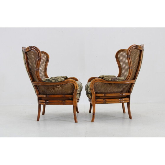 Image 1 of Pair of vintage rattan armchairs, Italy 1960s