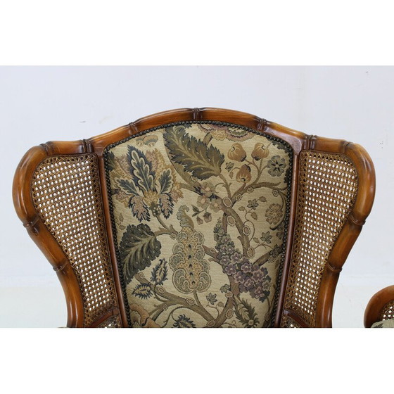 Image 1 of Pair of vintage rattan armchairs, Italy 1960s