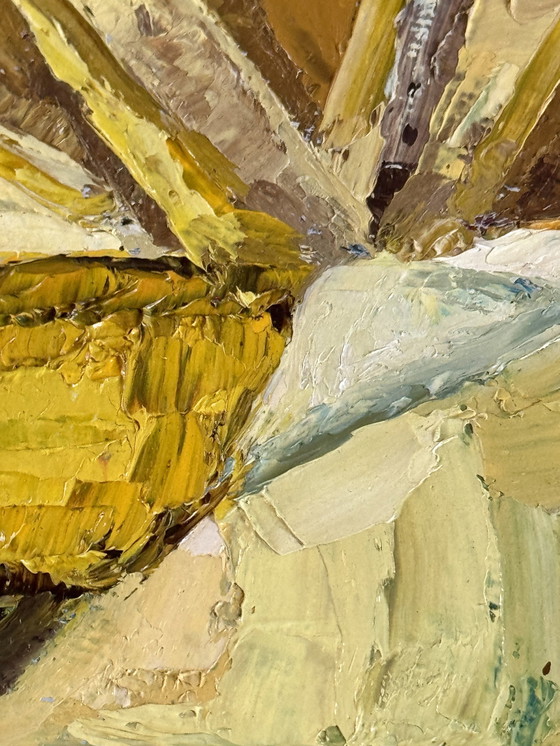 Image 1 of Pol Magis ( 1931 ) Magnificent Impressionist Painting " Nature Morte Au Maïs " From 1965