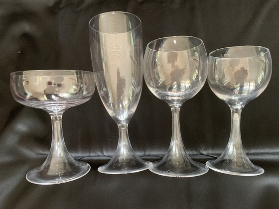 Image 1 of 24-Piece Glass Set Crystal - Sèvres France - Design 1965